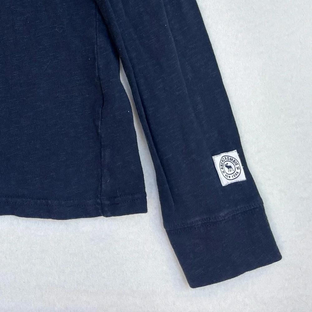 VINTAGE‎ ABERCROMBIE & FITCH KIDS Icon Navy Tee Shirt Long Sleeve Y2K Boys 11 12